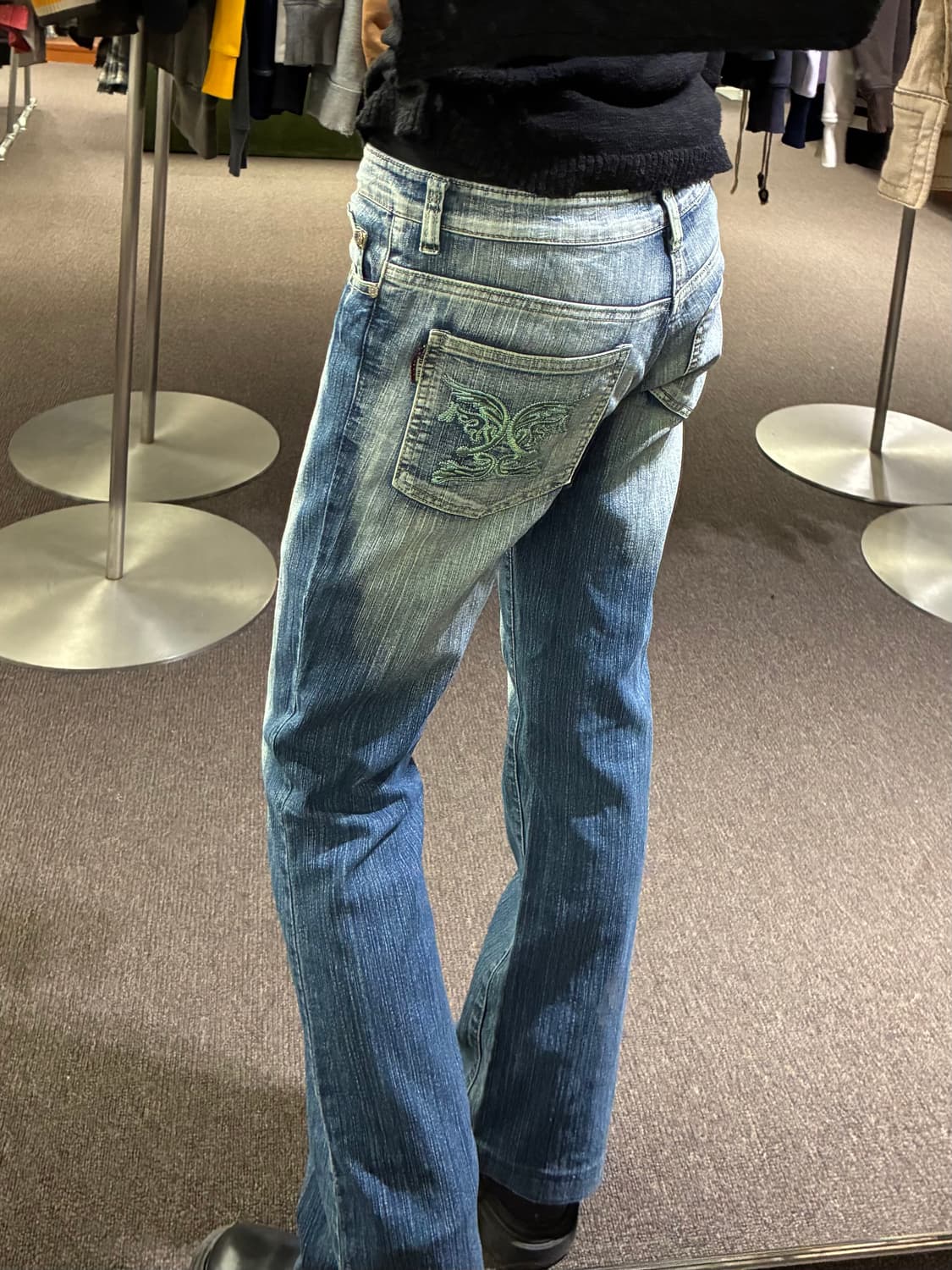 29)Japanese vintage 여성 자수 부츠컷 팬츠 상품이미지1