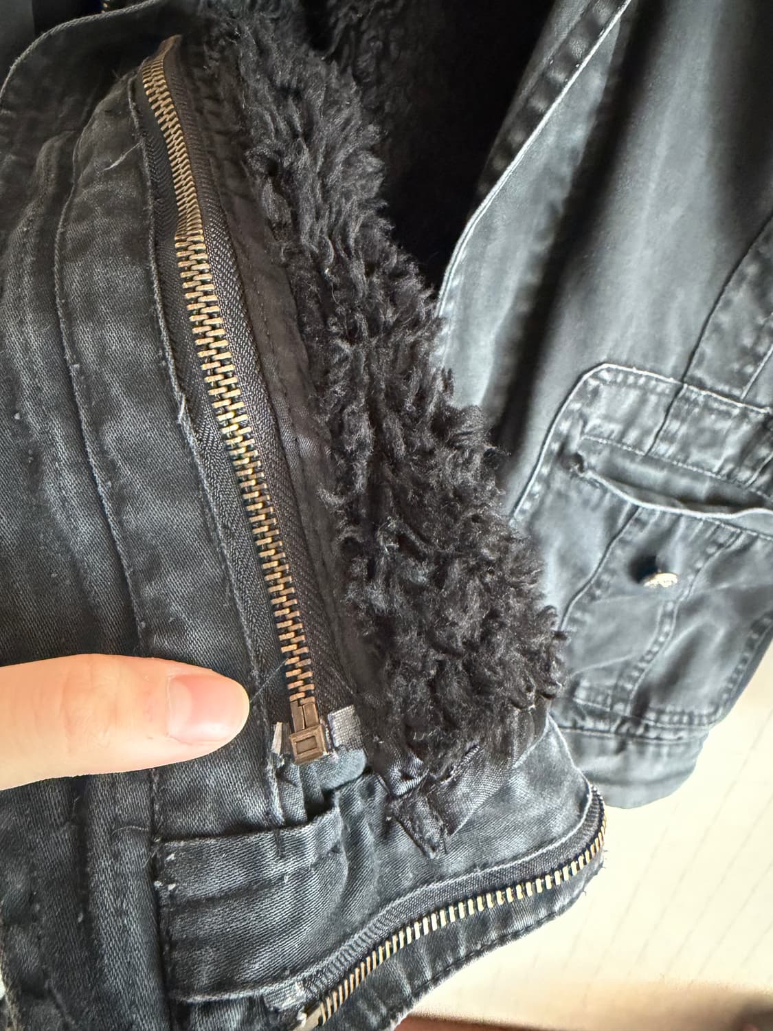 블랙 데님 자켓 상품이미지2