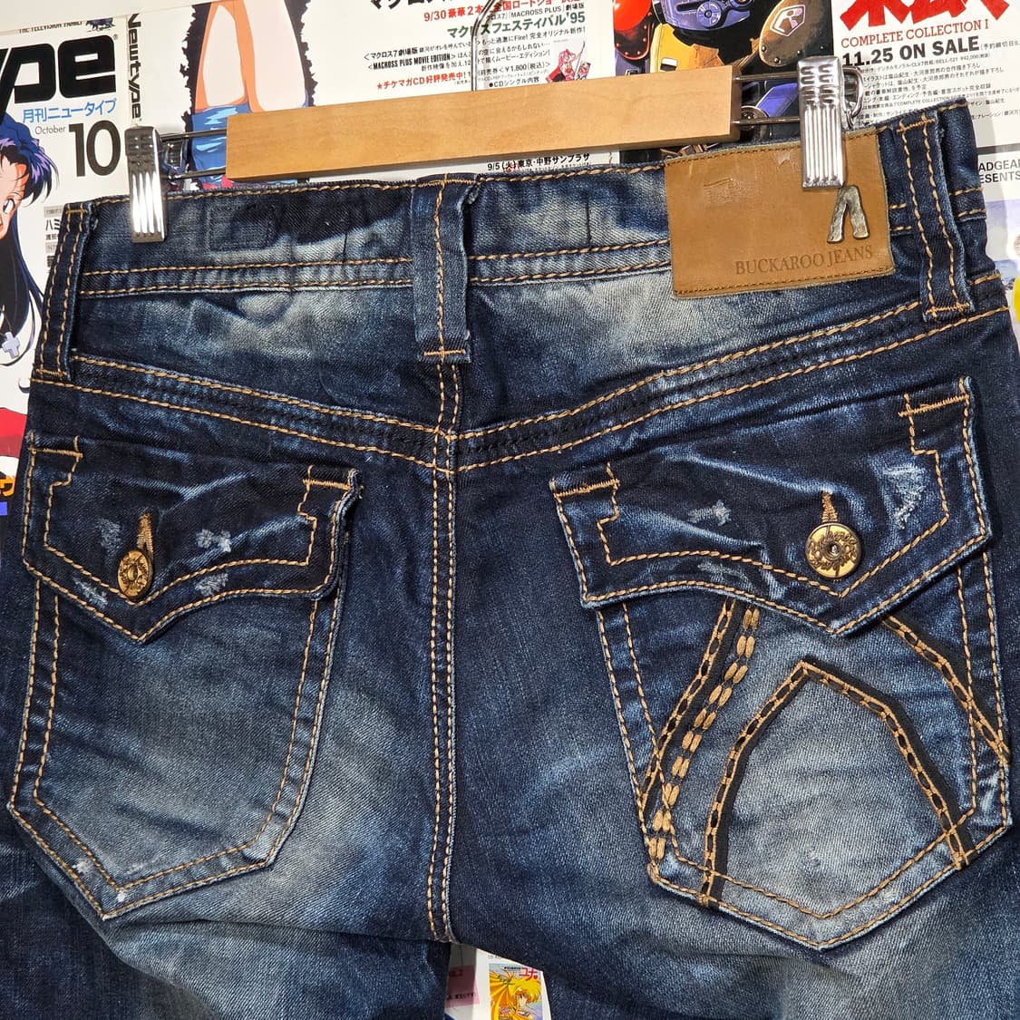 버커루 진청 워싱 y2k 세미 부츠컷 데님 팬츠 상품이미지4