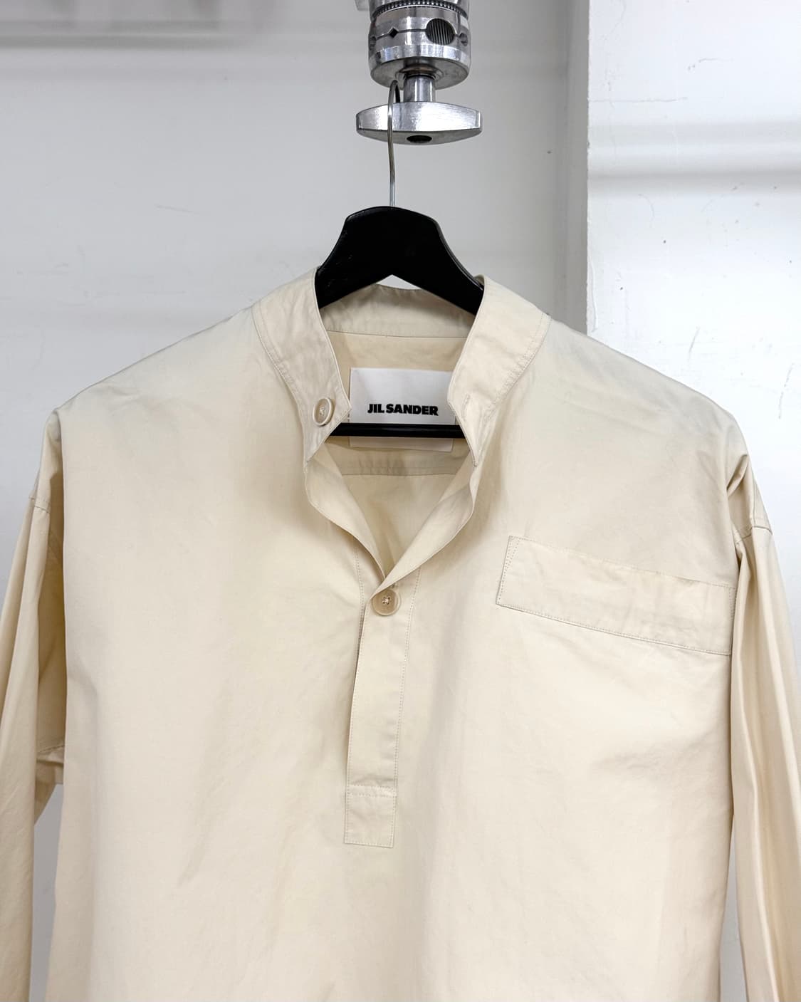 질샌더 베이지 코튼 포플린 롱슬리브 셔츠 상품이미지2