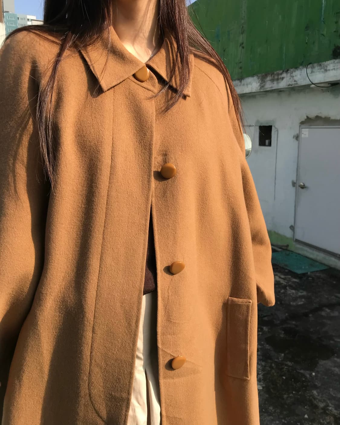 카라멜 롱 코트  상품이미지2