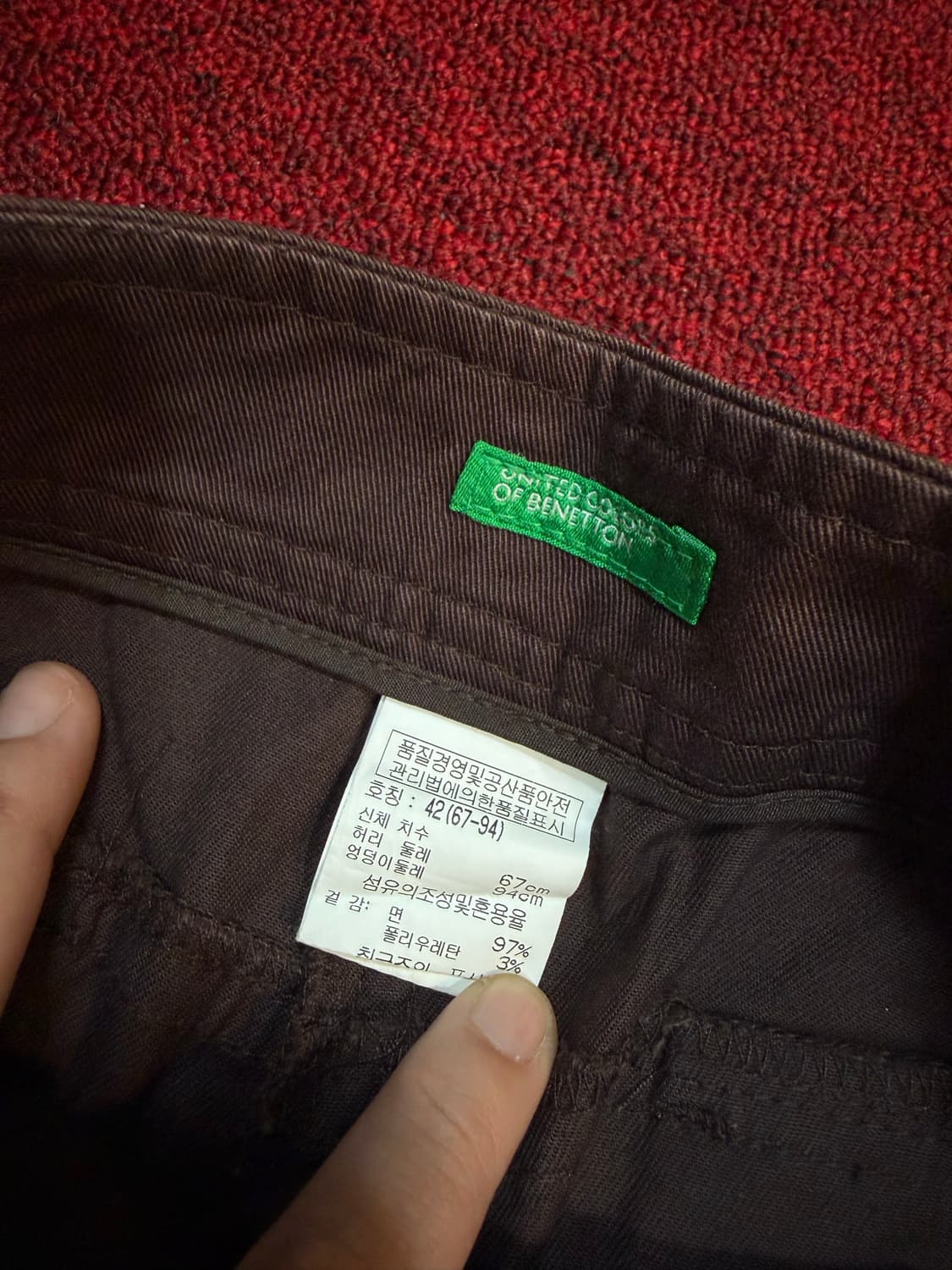 베네통 카고 팬츠 새상품 상품이미지3