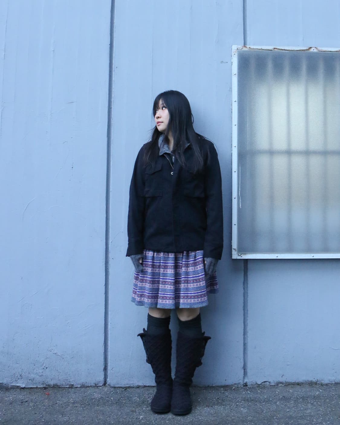 노르딕 울 레이어드 스커트 상품이미지5