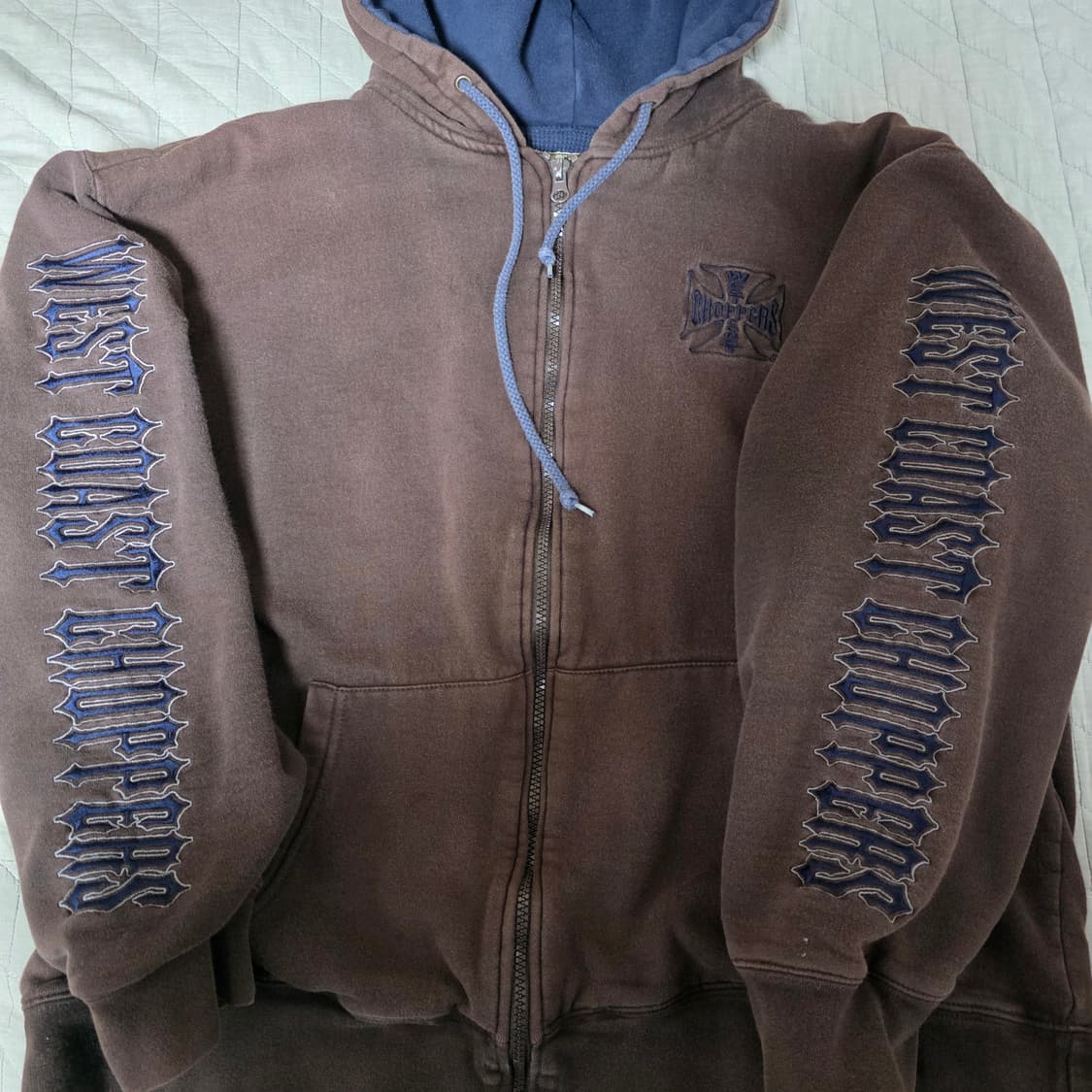 [XL] 빈티지 웨스트코스트차퍼스 더블페이스 써멀 후드집업 브라운 상품이미지3