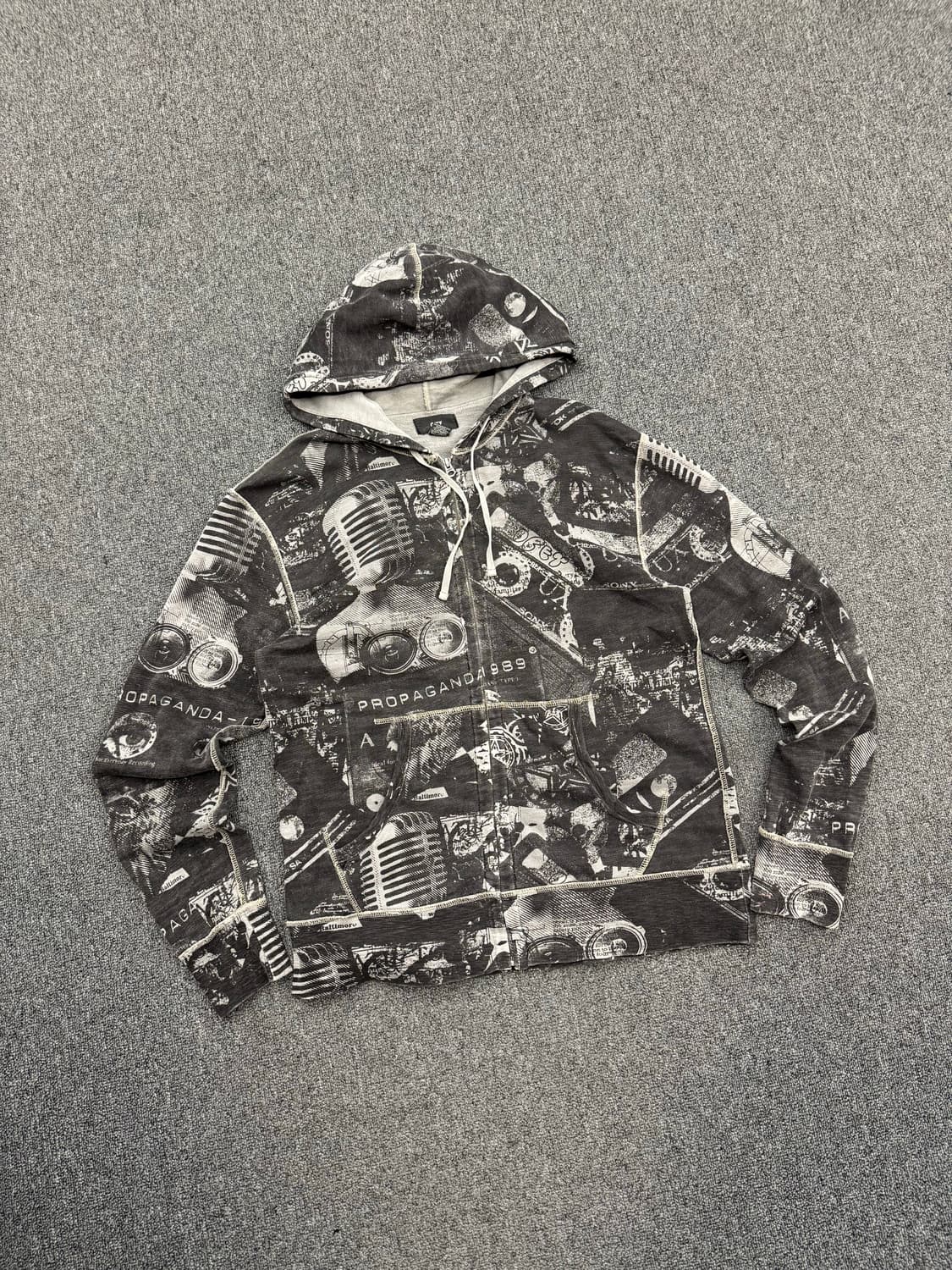 L)OBEY 빈티지 워싱 그래픽 패턴 후드집업 상품이미지2