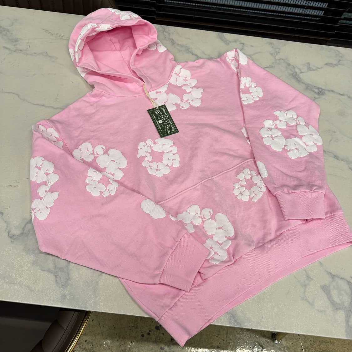 데님티어스 후드티 핑크 상품이미지1