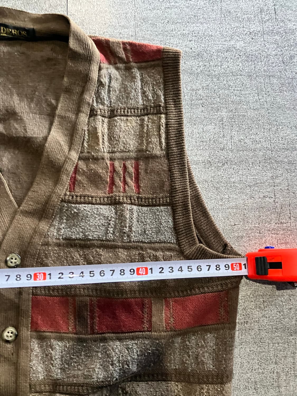 일본빈티지 Aderos 올드스쿨아메카지 혁오풍 니트베스트 상품이미지2