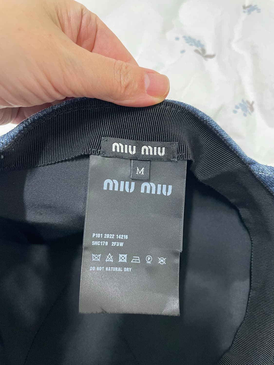 (정품) 미우미우 데님 볼캡 상품이미지4