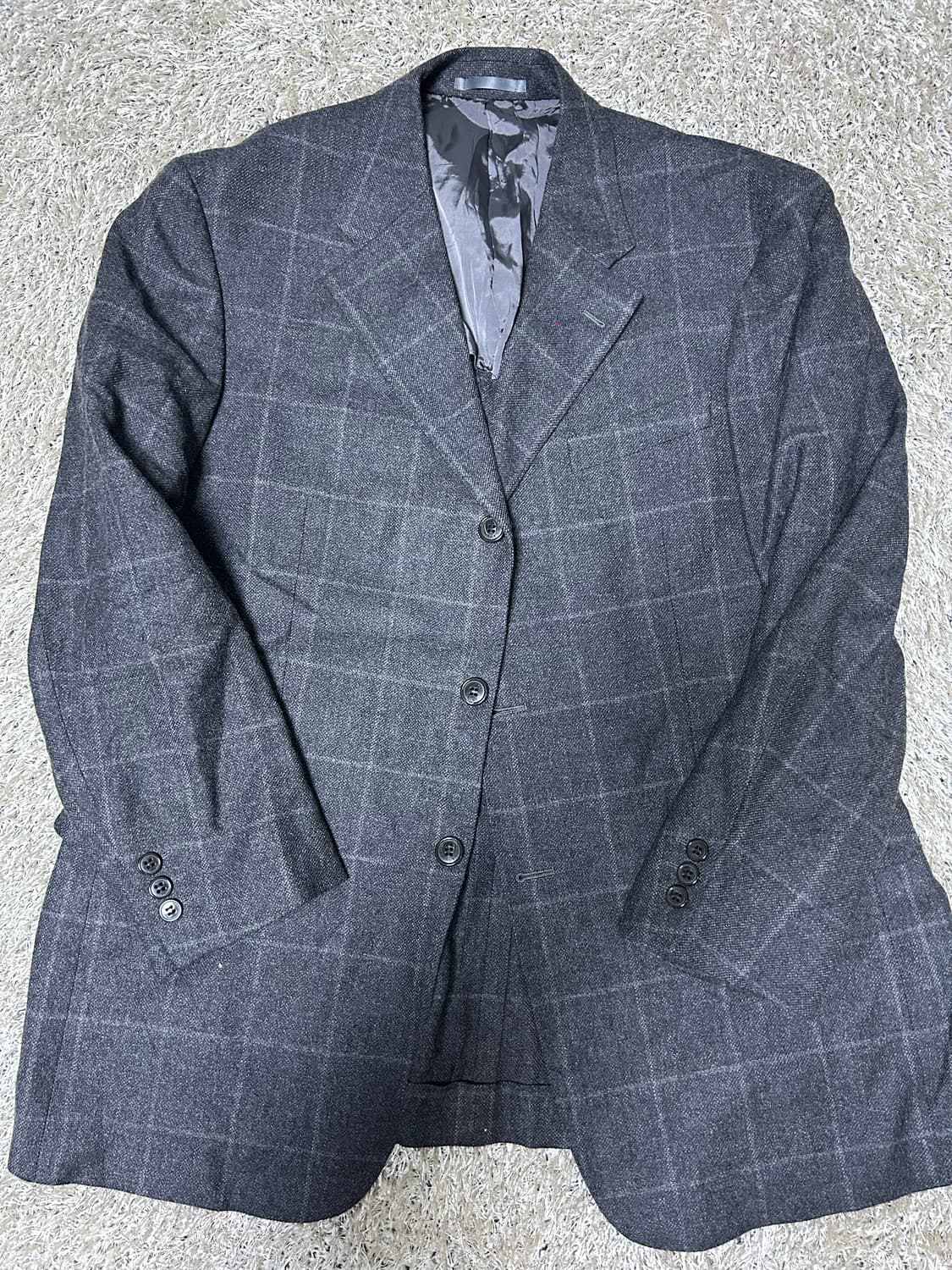 랑방 울 체크블레이저 사이즈 105 상품이미지1