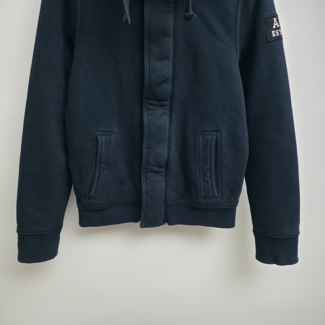 [M] 아베크롬비 네이비 후드 더블 집업 자켓 y2k 상품이미지3