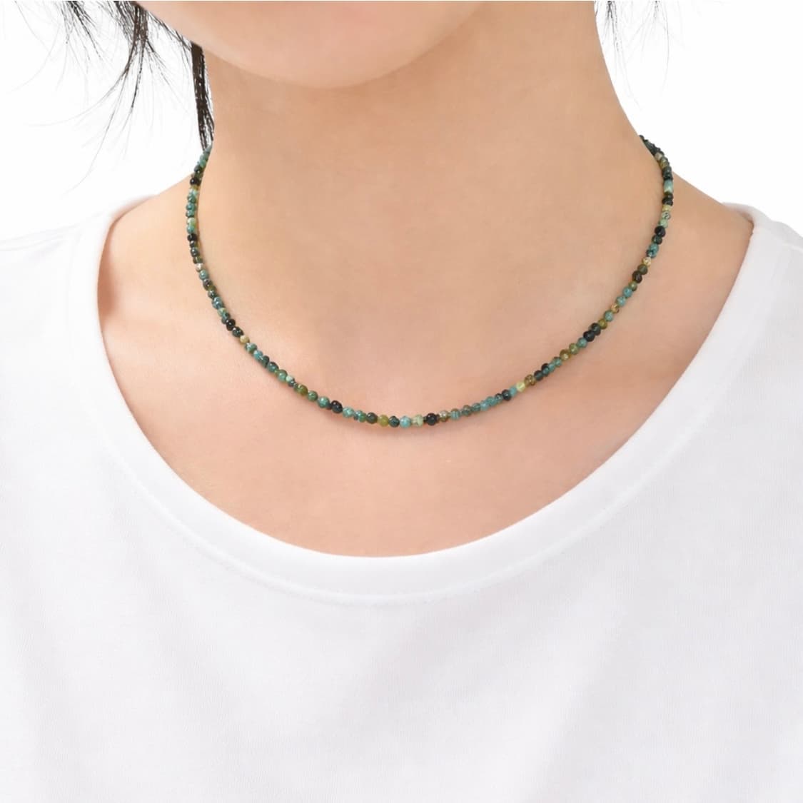 (핸드메이드) 천연석 터키석 원석 목걸이 상품이미지2