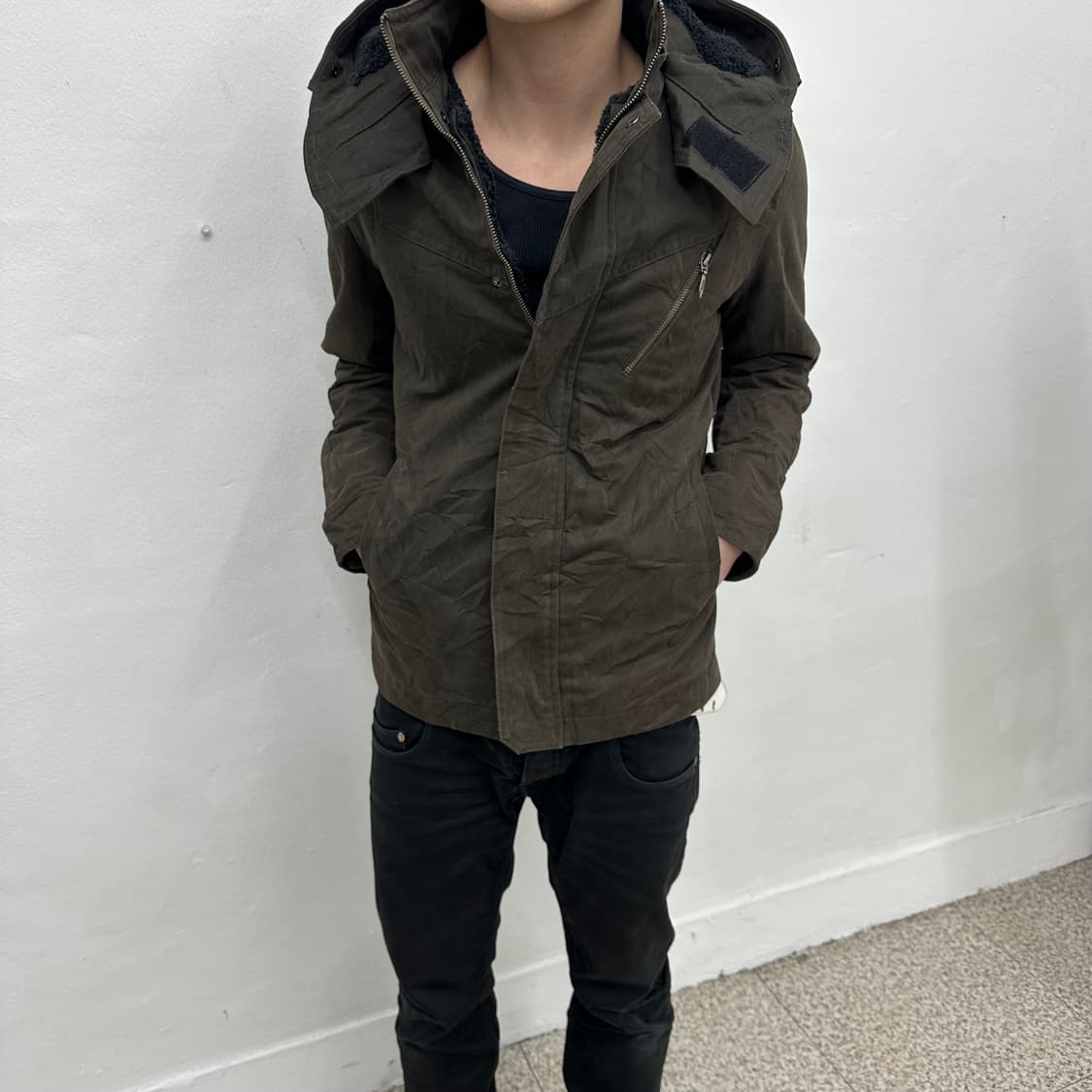 Michel Klein khaki hood jacket  상품이미지1