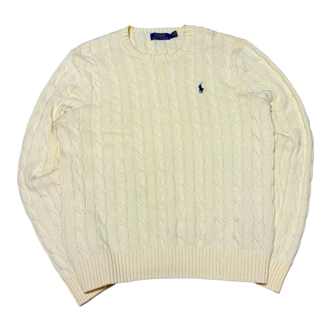 폴로 랄프로렌 아이보리 크림 케이블 니트 스웨터 상품이미지1