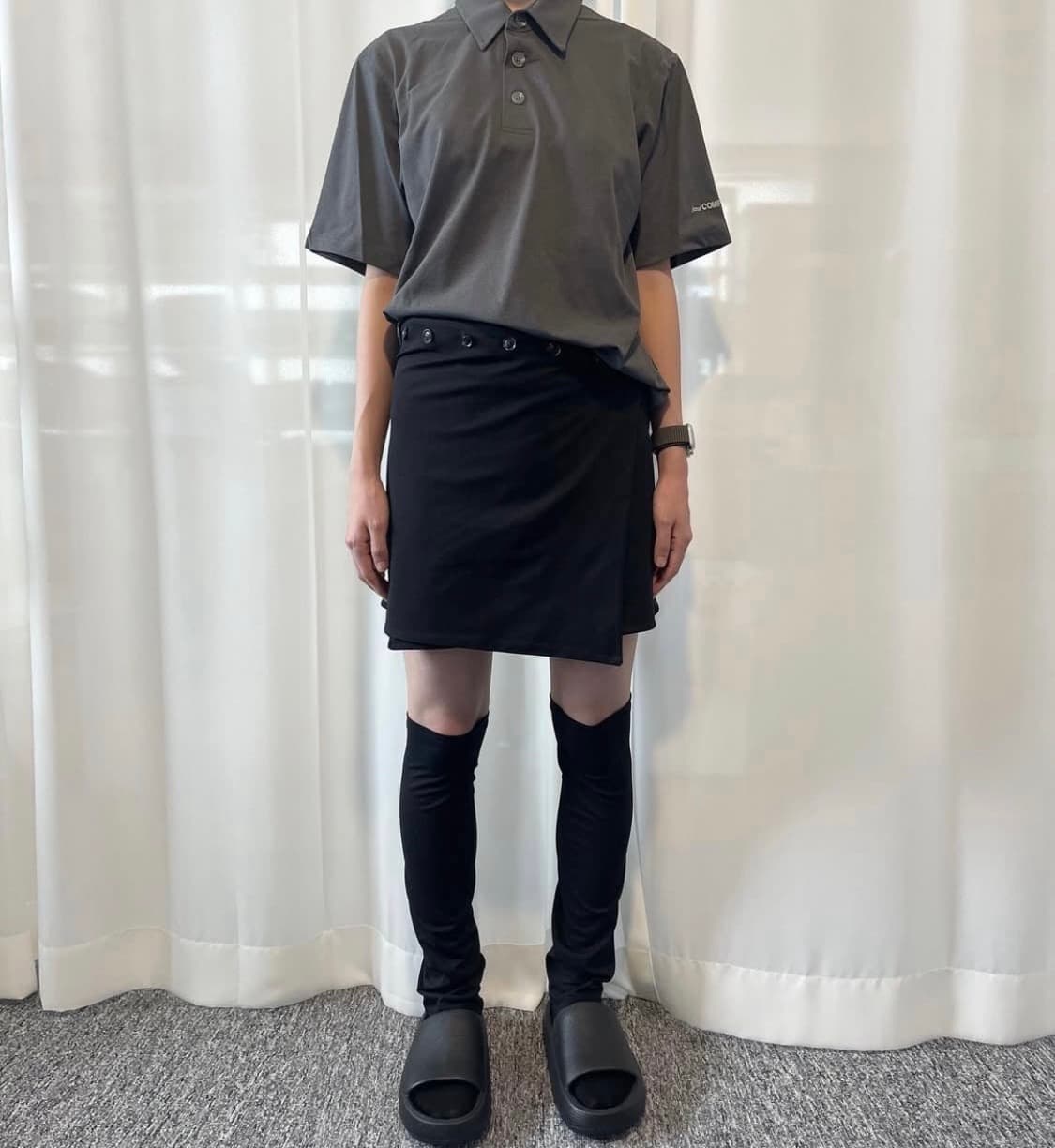 Jichoi 지초이 컴포트 랩 스커트 22-004 워머포함 상품이미지1