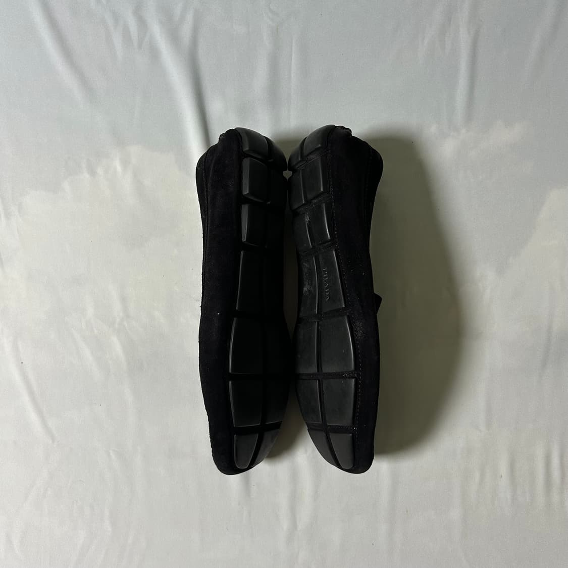 Prada sports suede black flat loafers 상품이미지5