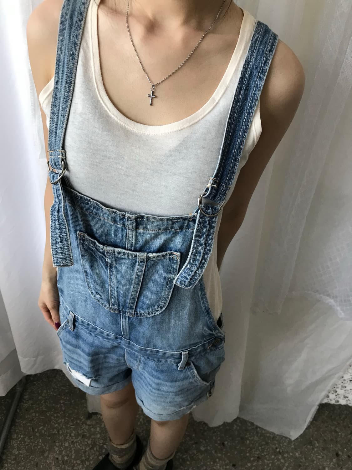 hollister 썸머 데님 오버롤 상품이미지9