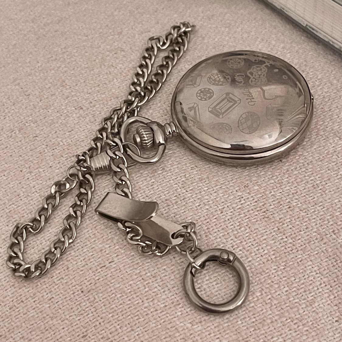 산리오 정품 빈티지 핑크 실버 헬로 키티 시계 키링 장식 방꾸미기 고전 상품이미지5