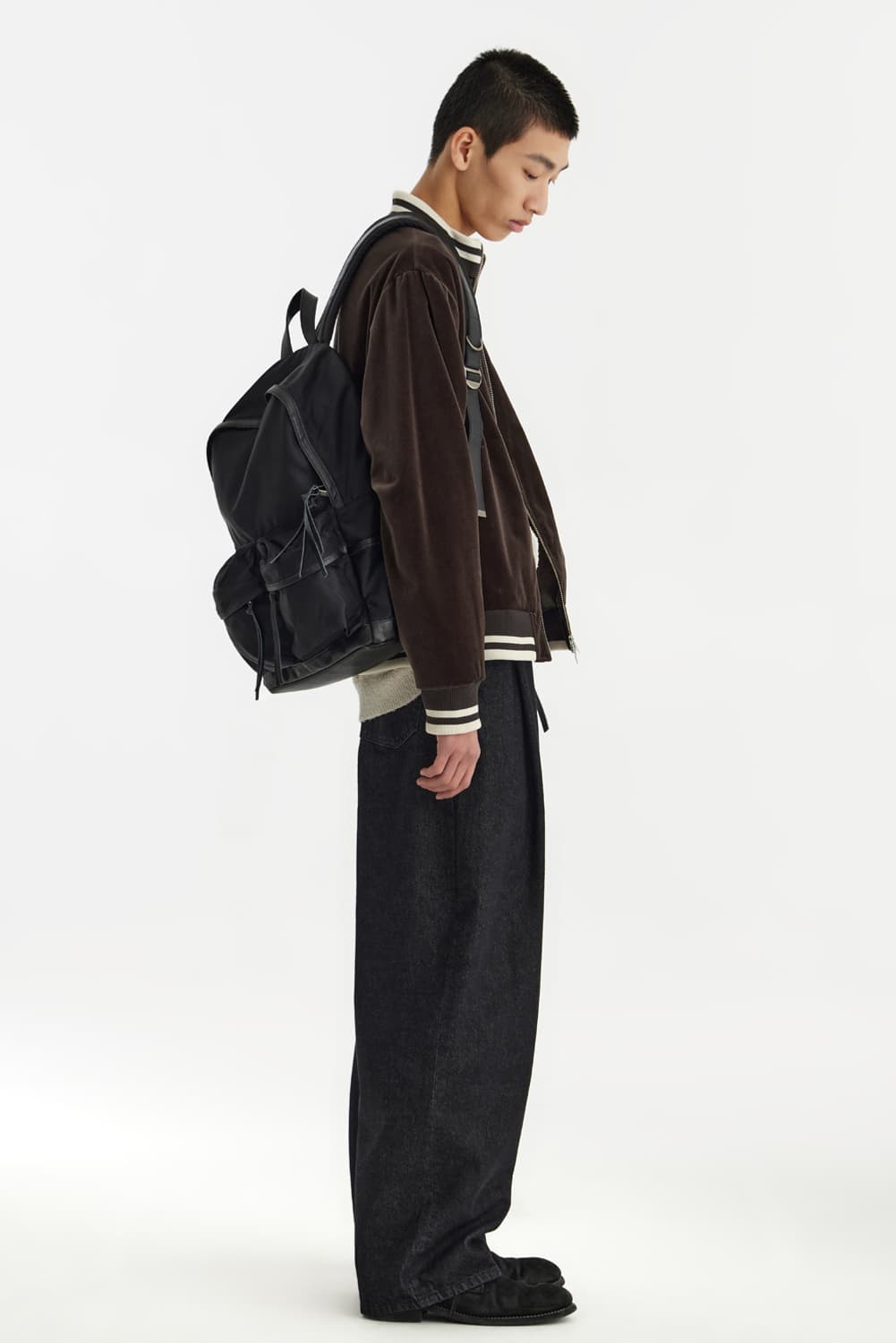 YOUTH 스트럭쳐 와이드 데님 블랙 상품이미지6