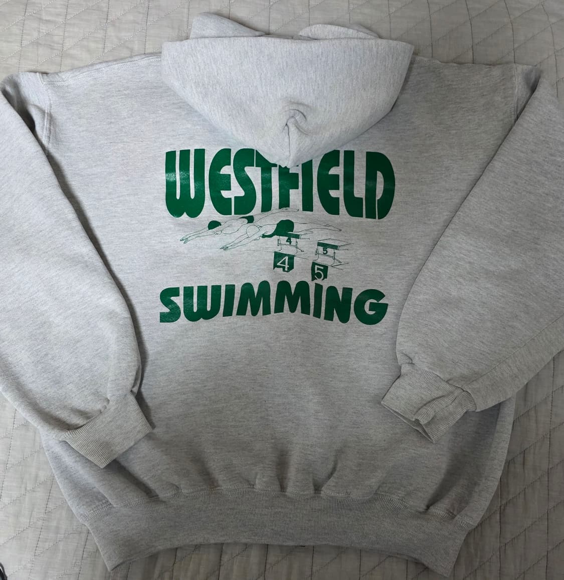 [XL]90s USA 러셀 애슬레틱 후드집업 라이트그레이 ver. 로고 상품이미지5