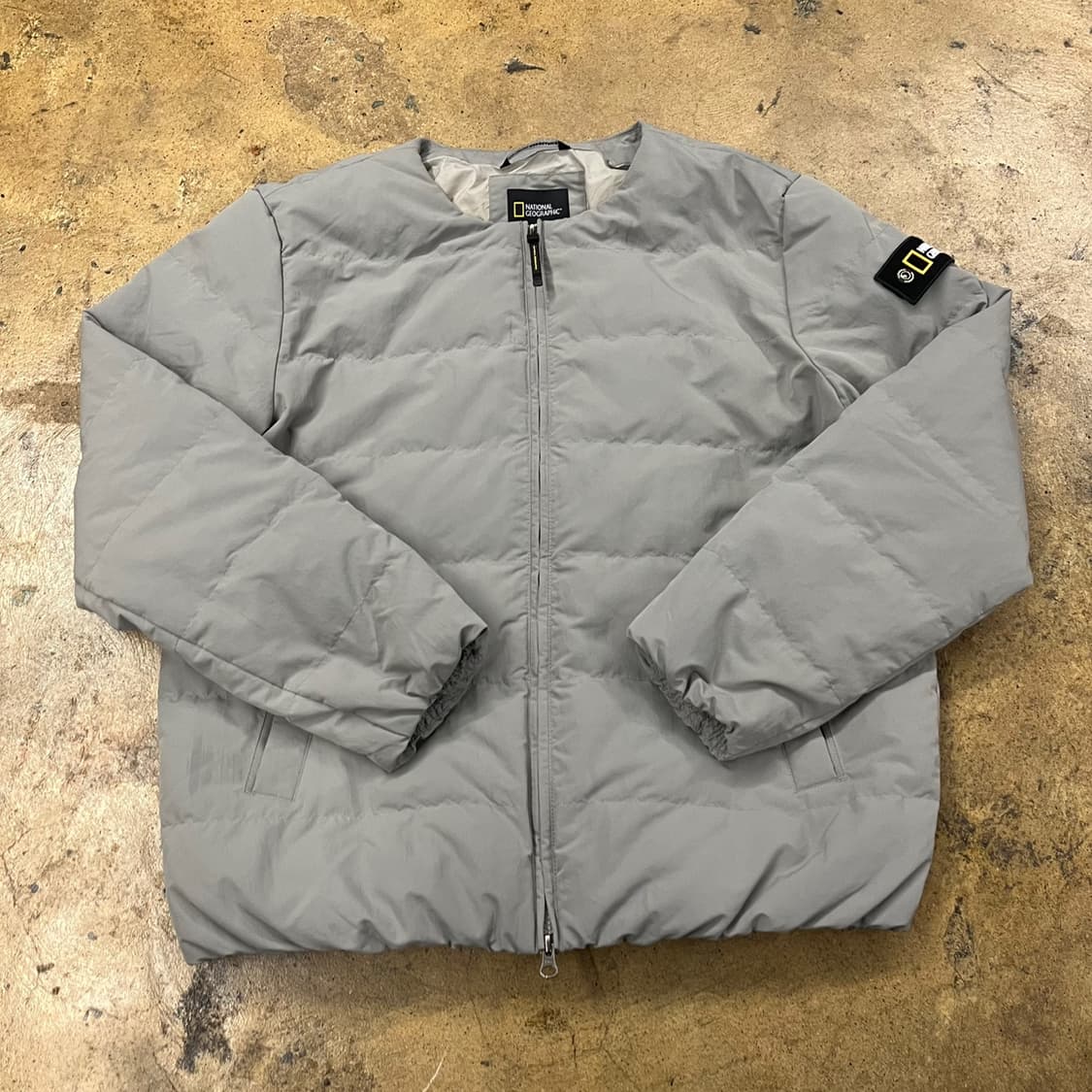 [정품/XL] 내셔널지오그래픽 경량 패딩 자켓 회색 b16 상품이미지2