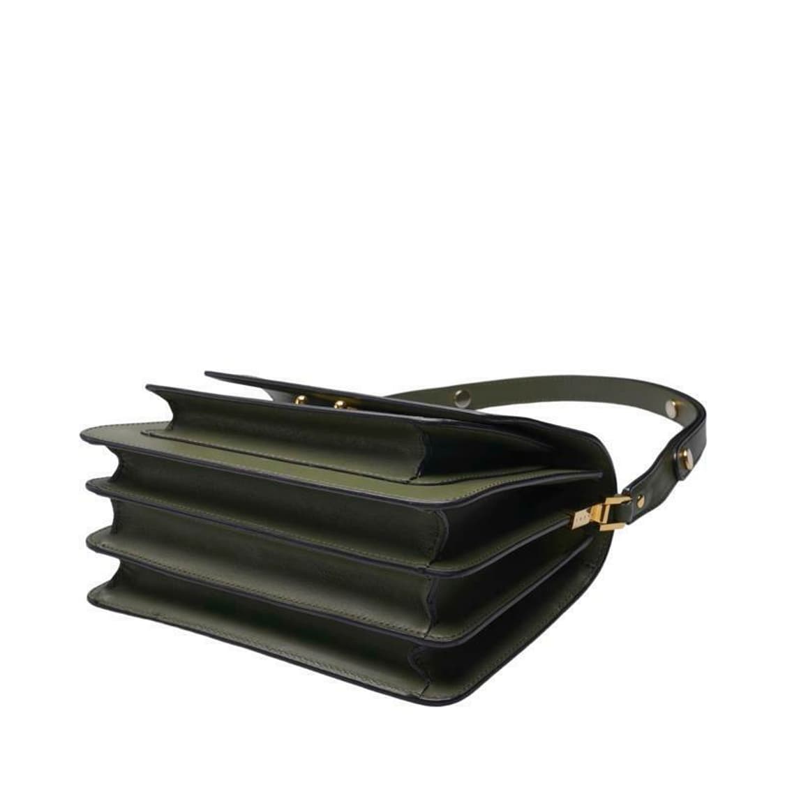 (중고) 마르니 카키 카프스킨 트렁크 미듐 숄더백 상품이미지3