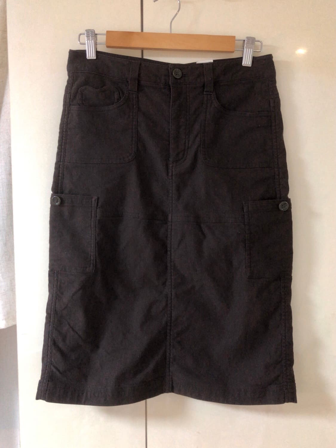 빈티지 브라운 카고 스커트 상품이미지2