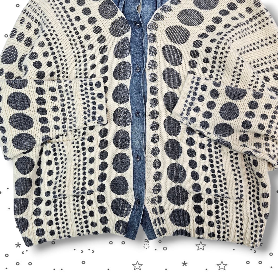  VTG 데님 도트 니트  상품이미지3