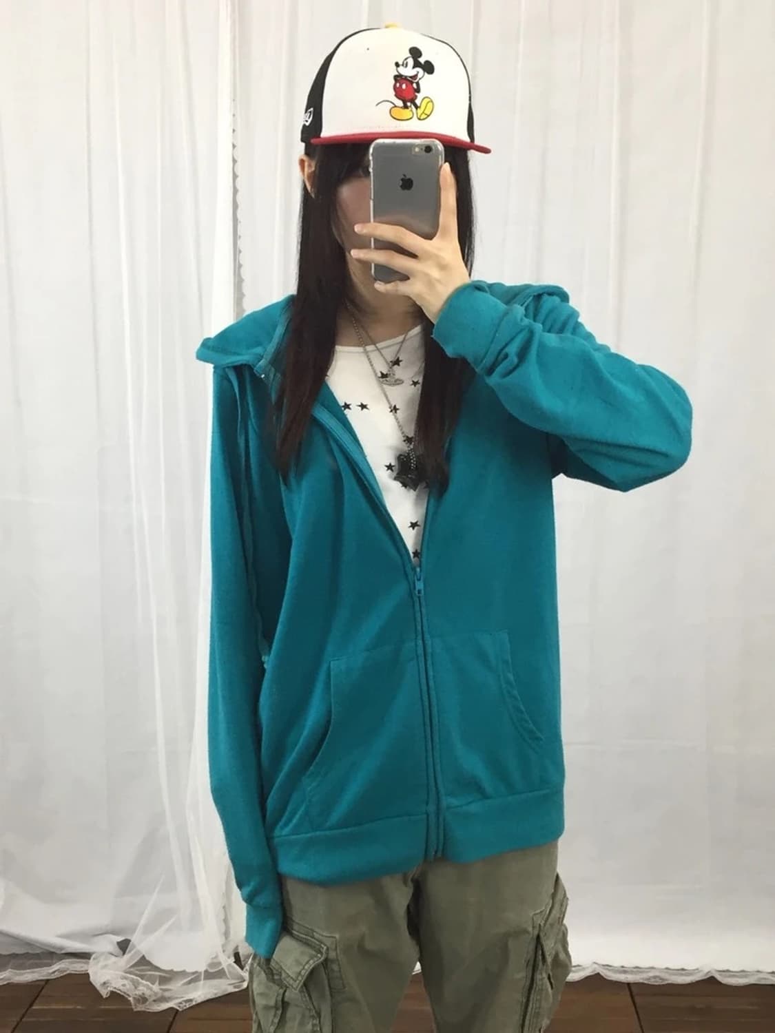 Browny Turquoise Zip Hoodie 상품이미지2