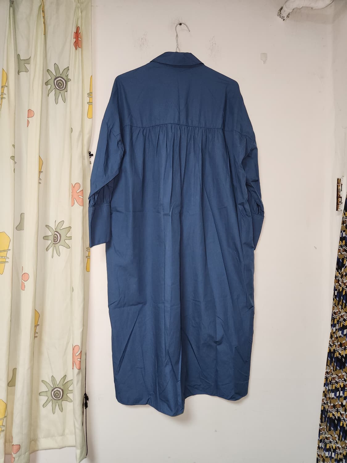 빅사이즈 블루 롱 셔츠 원피스. 99 상품이미지3