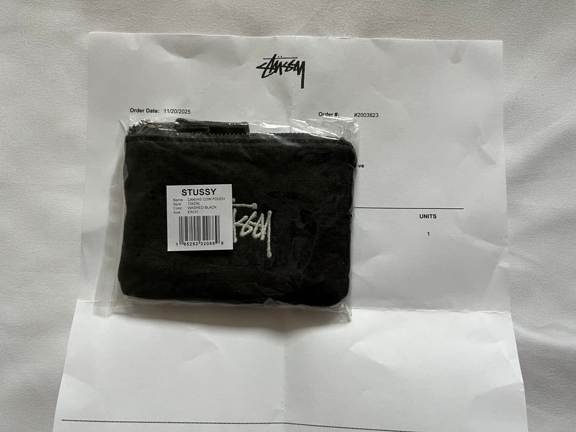 [새제품] 스투시 동전지갑 파우치 블랙 상품이미지1