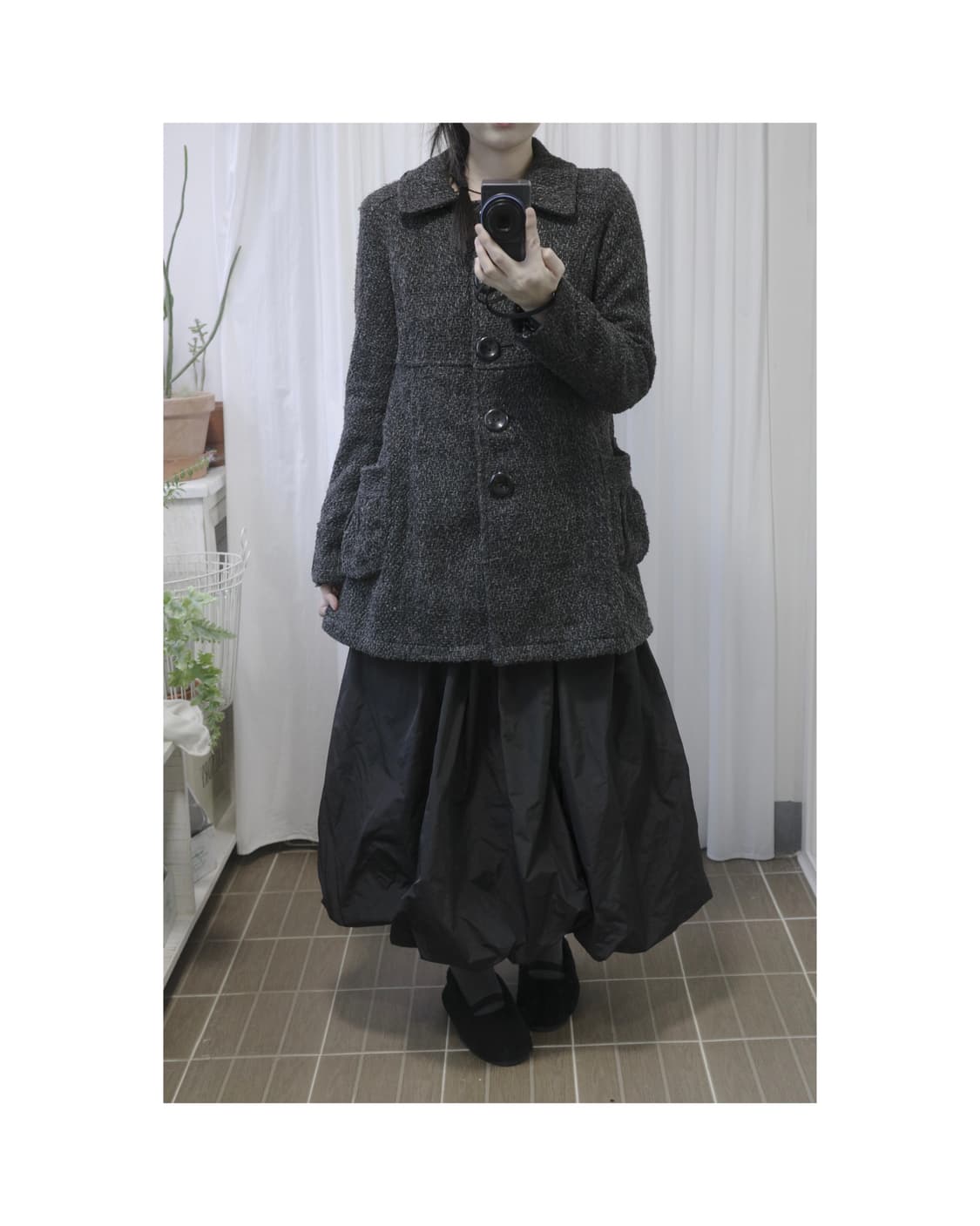 Fur charcoal coat 상품이미지7