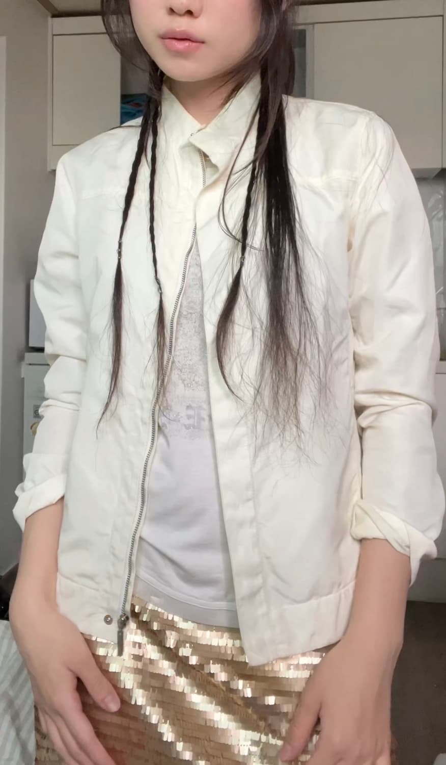 SYSTEM cream nylon jacket 상품이미지5