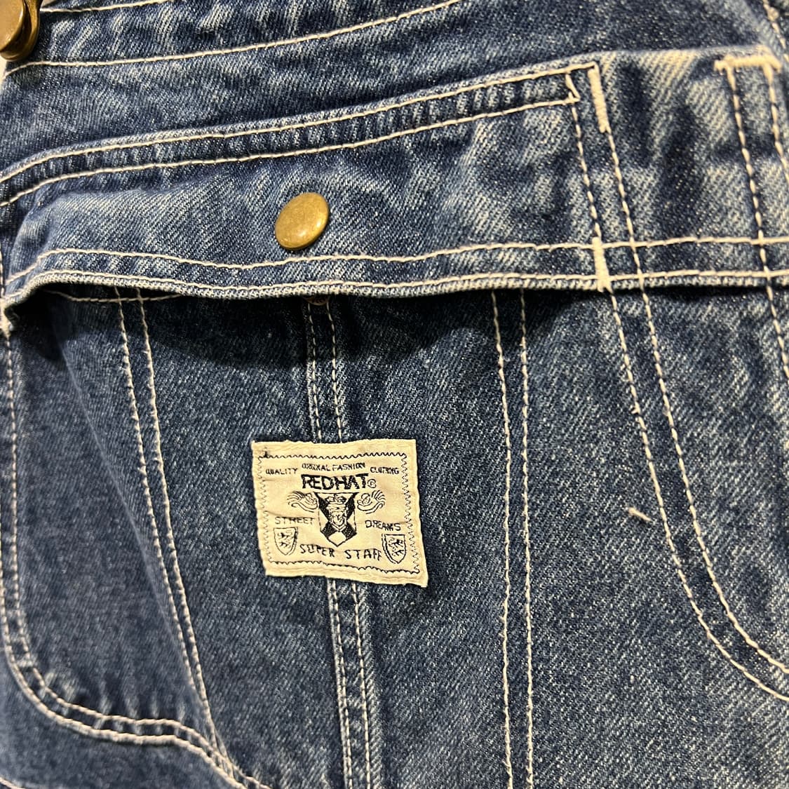 [L] REDHAT 데님 오버롤 멜빵바지 상품이미지3
