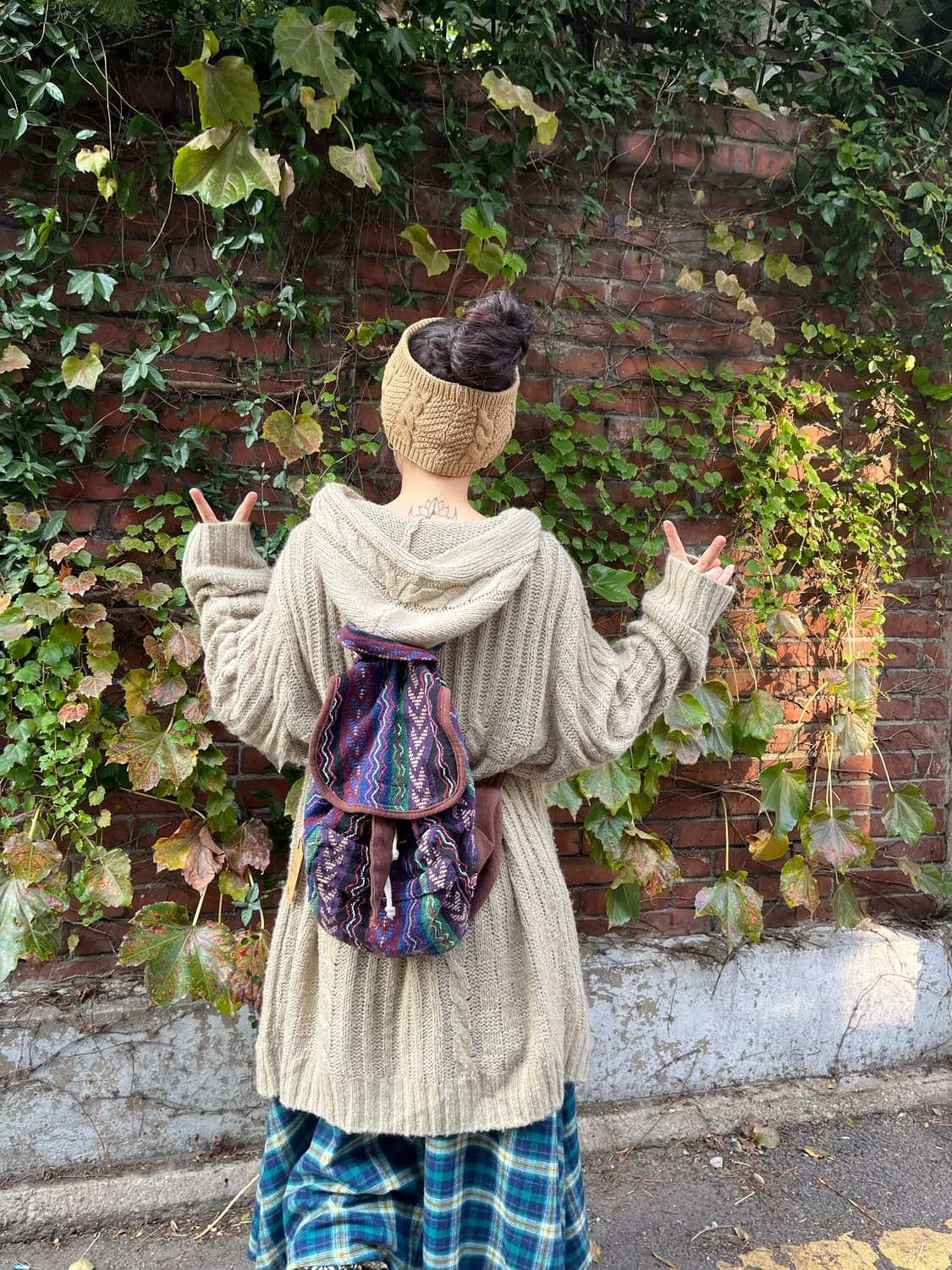 히피 자수 포인트 백팩 상품이미지5