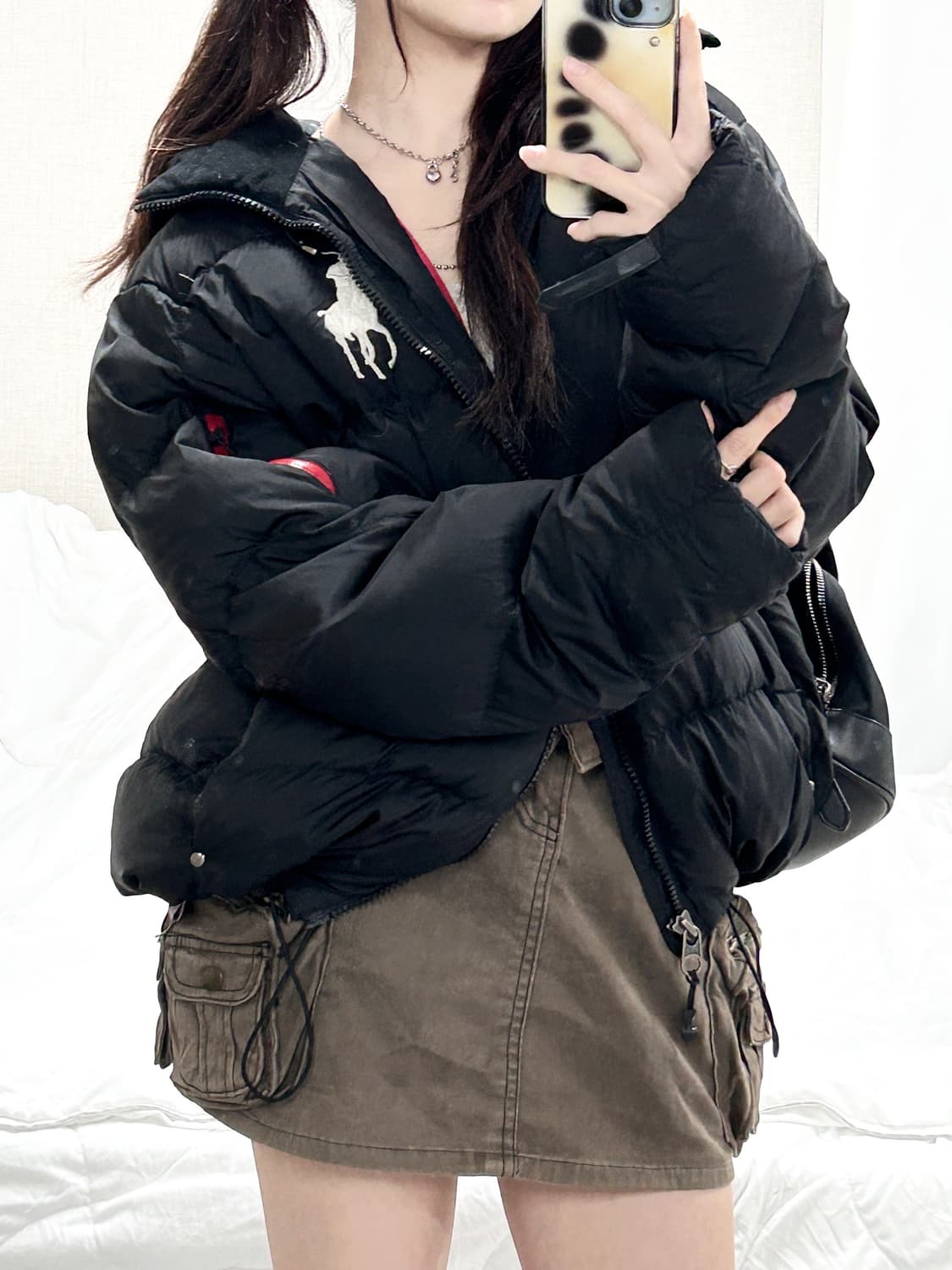 폴로 빅포니 블랙 덕다운 패딩 상품이미지4