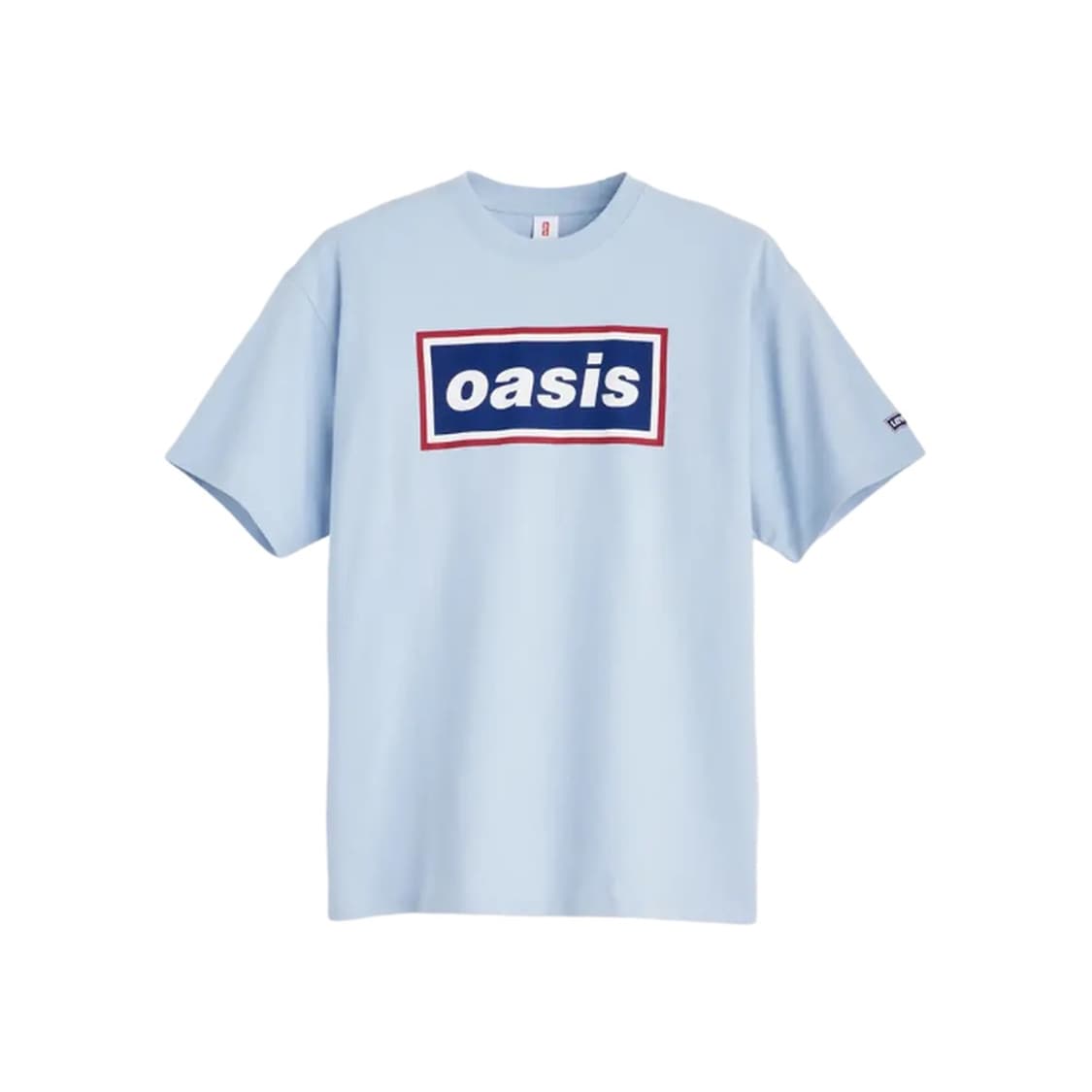 [S] 리바이스 오아시스 oasis 로고 반팔 티셔츠 하늘색 새상품 상품이미지1