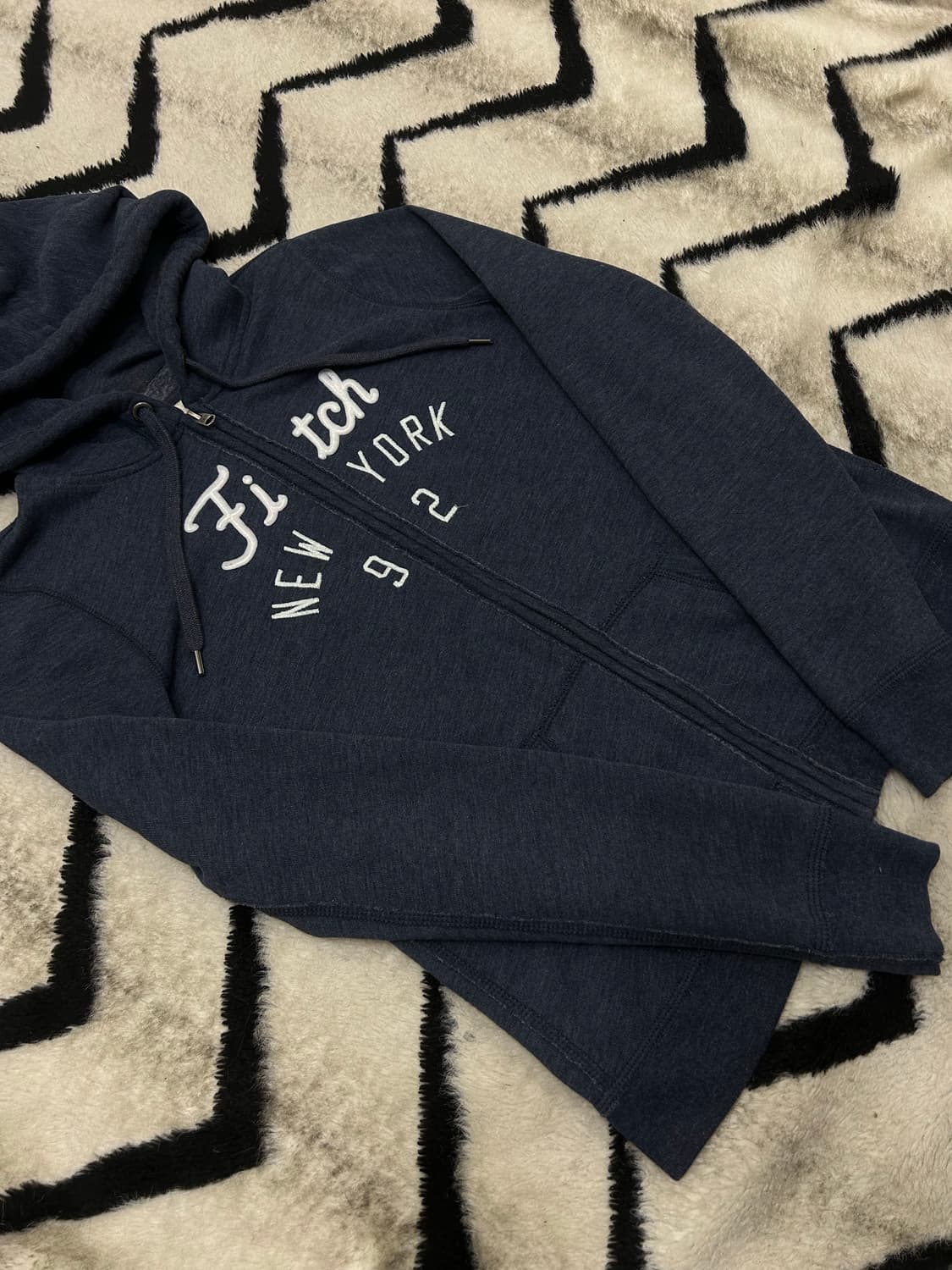 [M]아베크롬비 스펠아웃 후드집업/네이비/약기모 상품이미지2