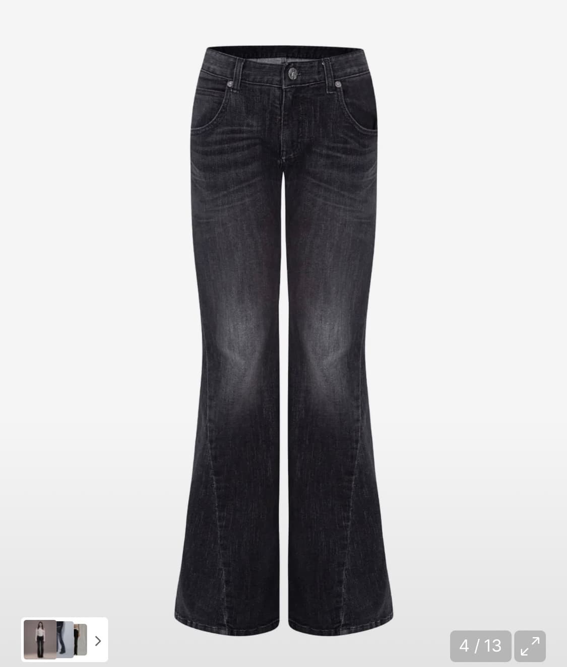 플리즈노팔로우 부츠컷 딥그레이 S boots cut denim 상품이미지2