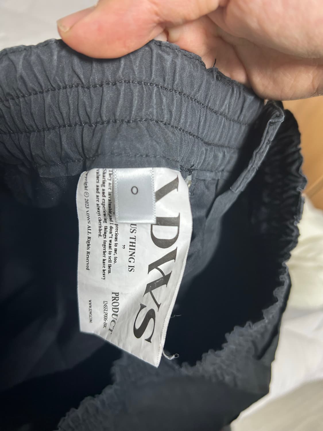 아이돈워너셀 Nylon Shirring Zipper Pants Black 상품이미지3