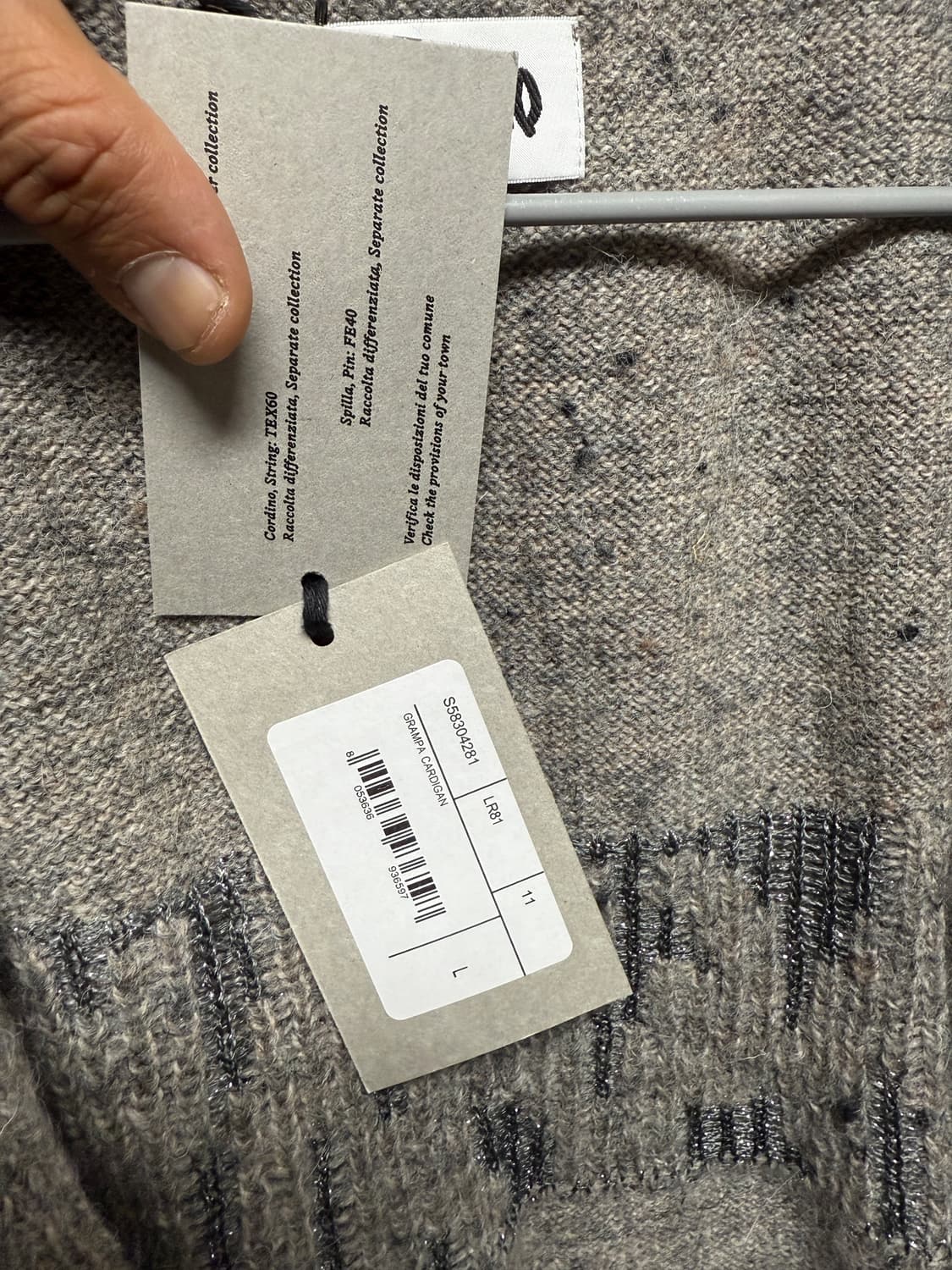 마그리아노 백로고 그랜파 가디건 (새상품) 상품이미지5