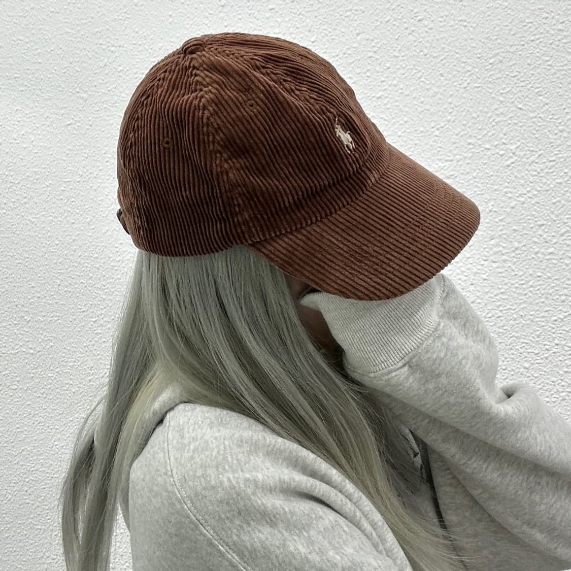 폴로 랄프로렌 베이지포니 브라운 코듀로이 볼캡 상품이미지2