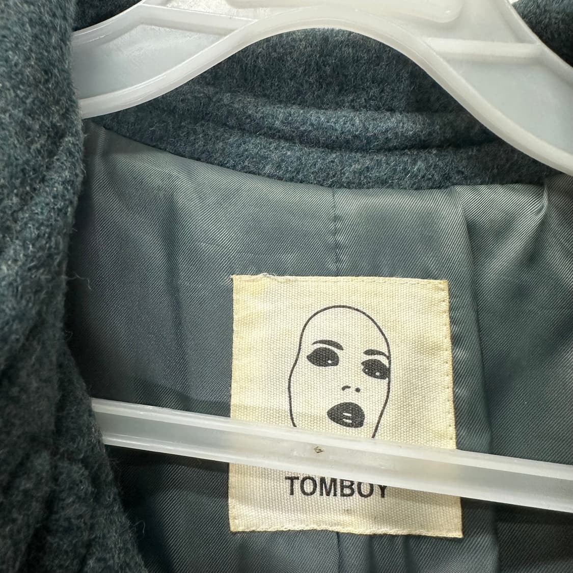 우먼M-L 스튜디오톰보이 청록 더블코트 상품이미지4