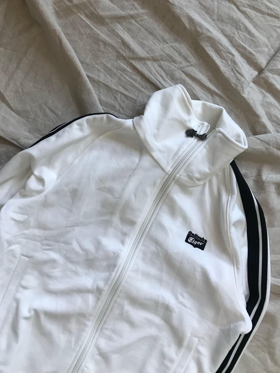 오니츠카 타이거 일본라인 사이드라인 화이트 트랙탑 져지 상품이미지6