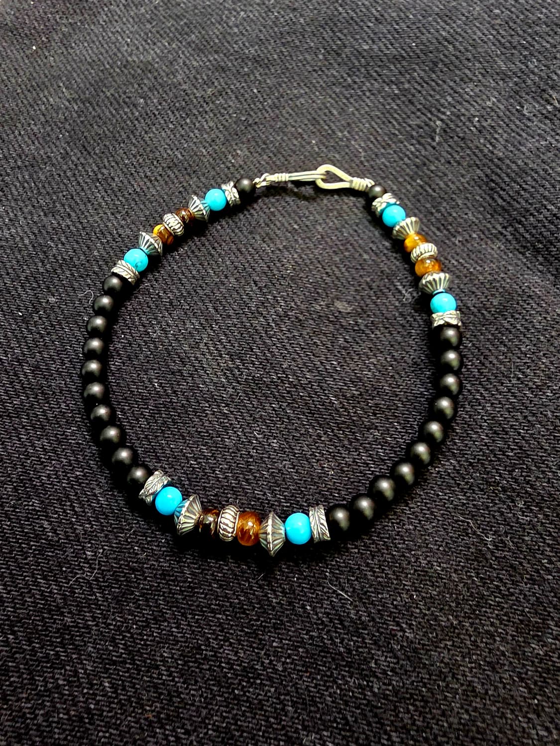 3Cross  silver925 onxys 3 point bracelet 상품이미지1