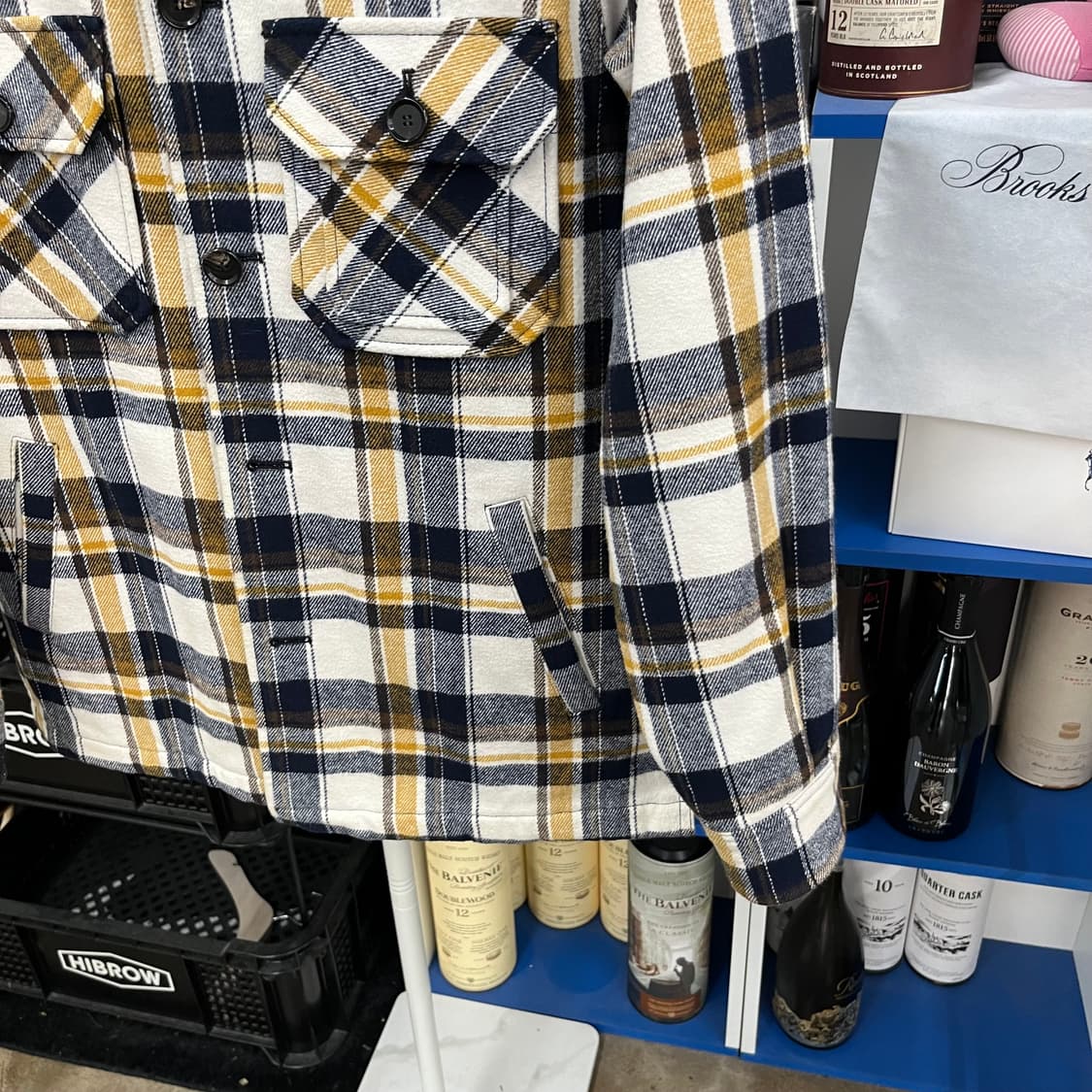 맨온더분 체크 울자켓 M 상품이미지4