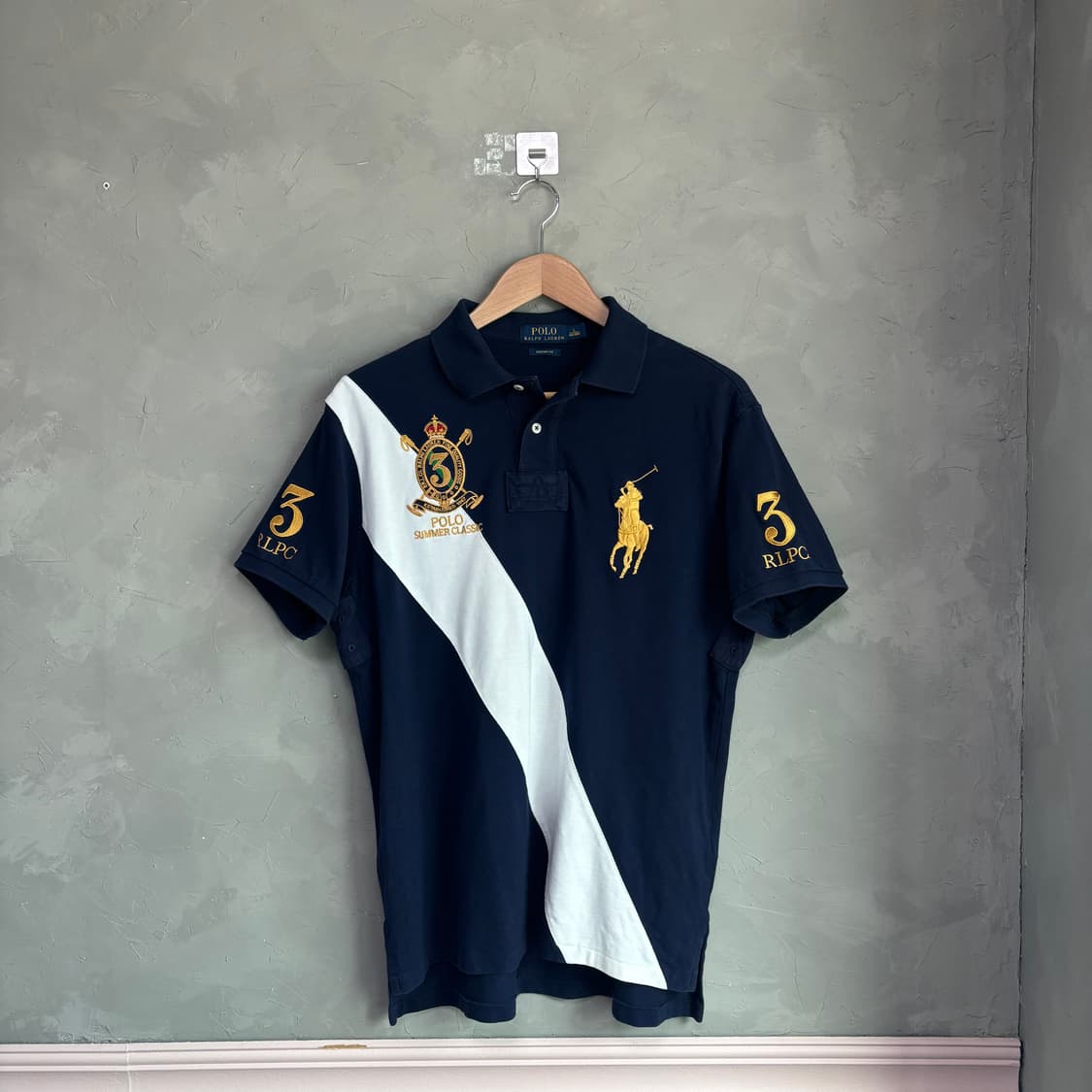 폴로 랄프로렌 빅포니 카라티 네이비 화이트 상품이미지1