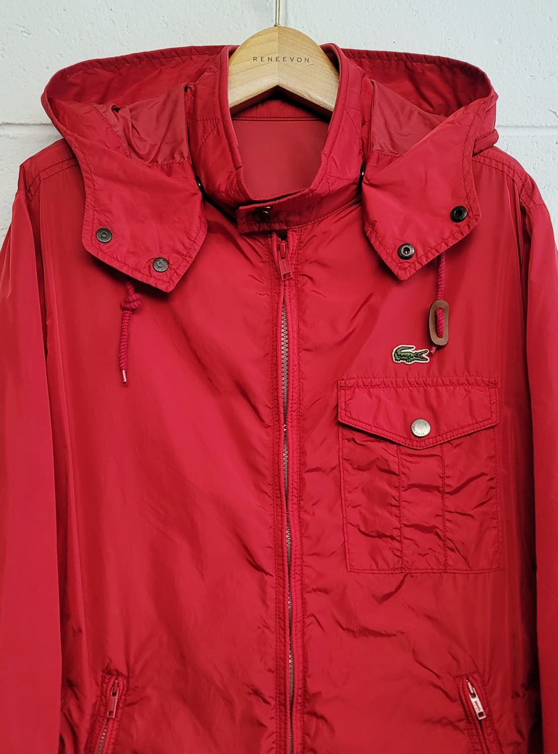 라코스테(LACOSTE) 초경량 후드 헨리넥 바람막이자켓(점퍼) 판매 상품이미지4