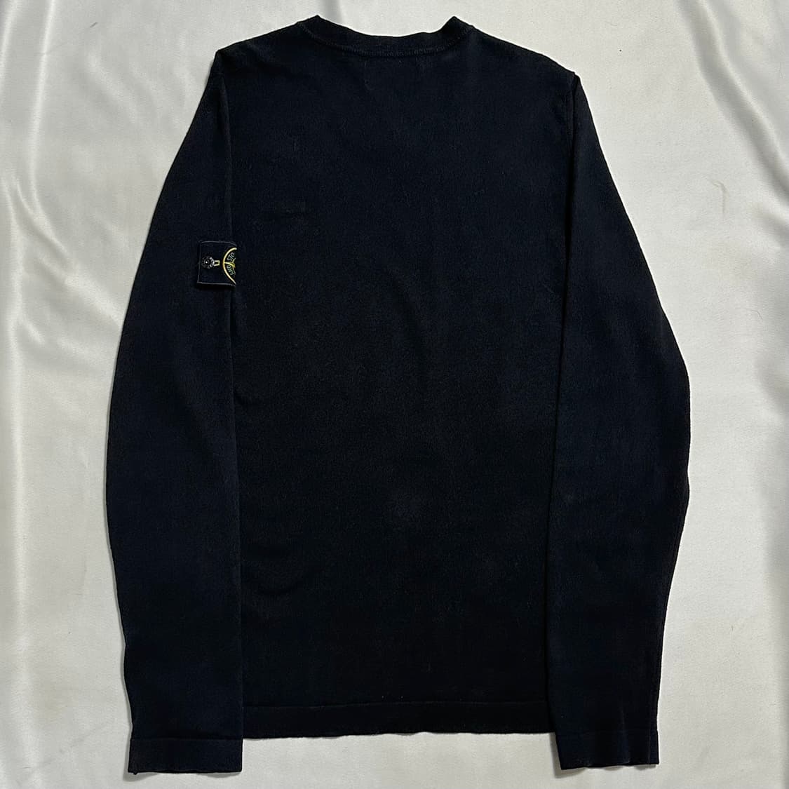 M 스톤아일랜드 브이넥 블랙 코튼 니트 상품이미지3