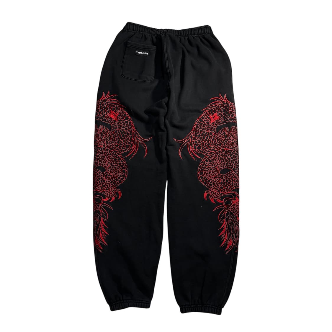 떠그클럽 오리엔탈 용자수 스웨트팬츠 블랙 상품이미지2