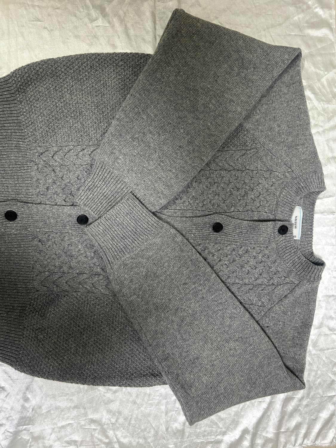 (새상품) 웨이비니스 Double Texture Round-neck Ca 상품이미지3